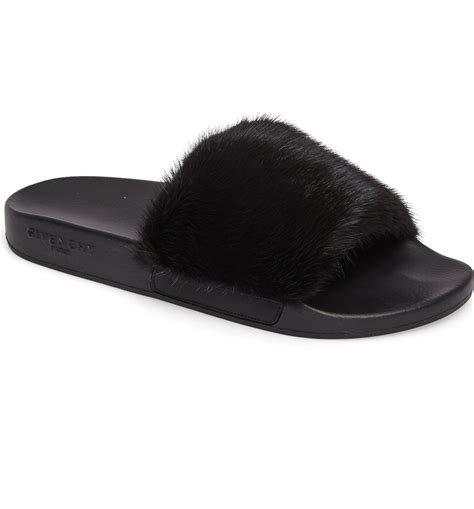 givenchy mens fur slides|Givenchy sandals for men.